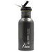 בקבוק שתיה לאקן קלאסיק פתח רחב 600-750 מ"ל עם פקק קשית FLOW בצבע שחור נצץ