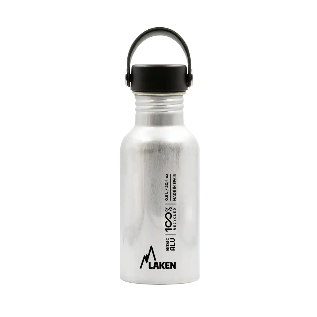 בקבוק שתיה OASIS לאקן מאלומיניום ממוחזר קל משקל ופתח רחב - 600 מ״ל