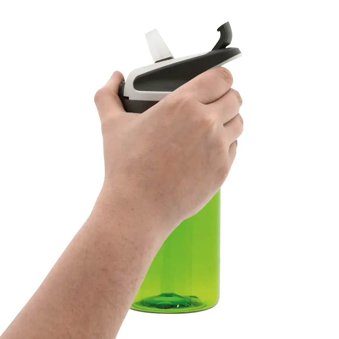 בקבוק שתיה לאקן טריטן 450 מ"ל, עם פקק קשית ננעל, שקוף