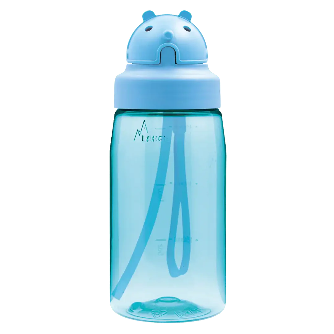 בקבוק שתיה עם קשית לילדים לאקן OBY עשוי טריטן, 450 מ"ל, מגוון צבעים