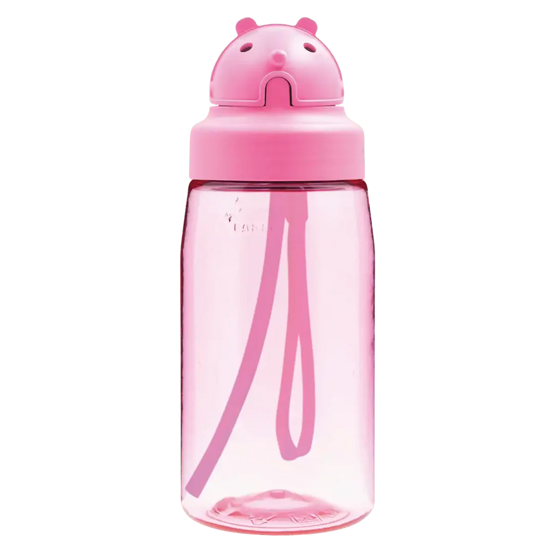 בקבוק שתיה עם קשית לילדים לאקן OBY עשוי טריטן, 450 מ"ל, מגוון צבעים