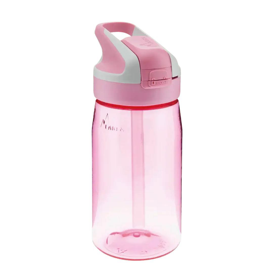 בקבוק שתיה לאקן טריטן 450 מ"ל, עם פקק קשית ננעל, שקוף