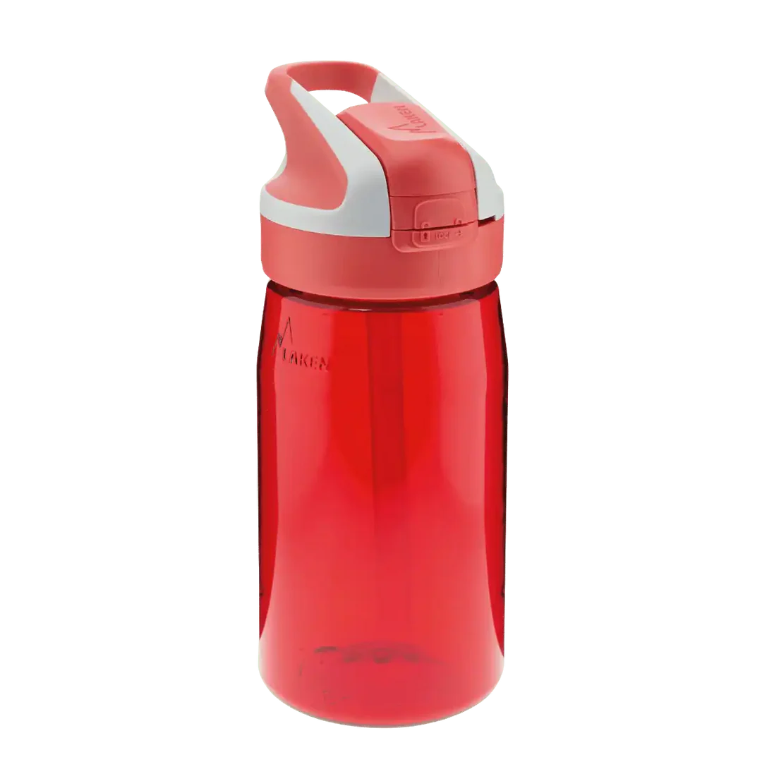 בקבוק שתיה לאקן טריטן 450 מ"ל, עם פקק קשית ננעל, שקוף