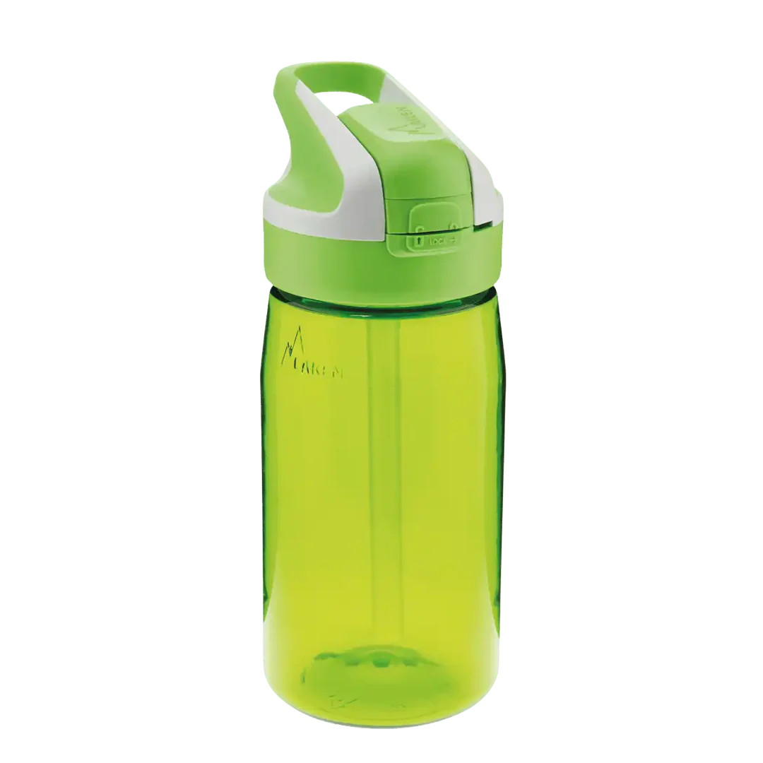 בקבוק שתיה לאקן טריטן 450 מ"ל, עם פקק קשית ננעל, שקוף