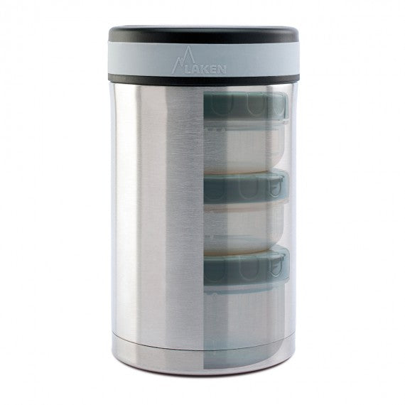 תרמוס מזון לאקן 1.5 ליטר, עם מכלים לחלוקה ומידנית