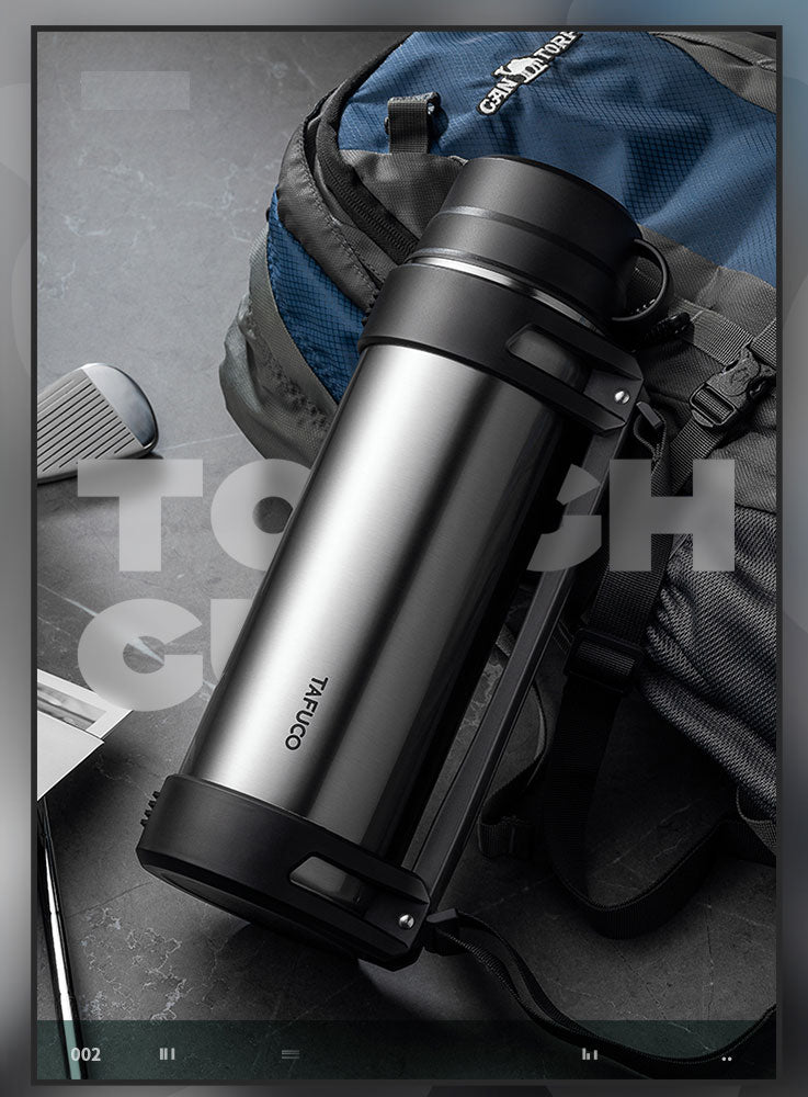 תרמוס שתיה נירוסטה TAFUCO 1.5 ליטר מחובר לתיק טיולים