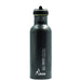 בקבוק שתיה לאקן קלאסיק פתח רחב 600-750 מ"ל עם פקק קשית FLOW בצבע שחור נוצץ
