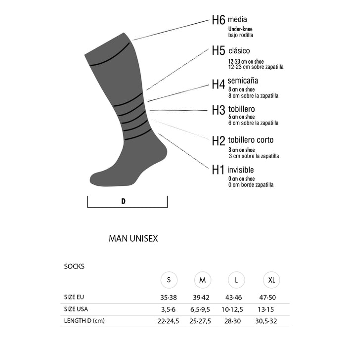הסבר על גרביים לריצות כביש בינוניות לורבל Race | יוניסקס