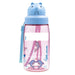 בקבוק שתיה עם קשית לילדים לאקן OBY עשוי טריטן, 450 מ"ל, עם איור של דולפינים משחקים במים