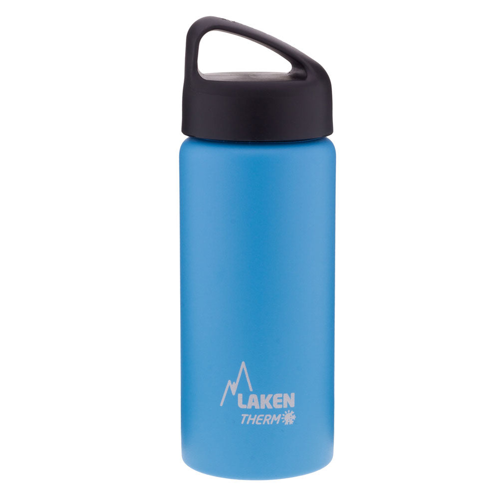 בקבוק שתיה לאקן תרמו קלאסיק פתח רחב 350-1,000 מ"ל בצבע כחול