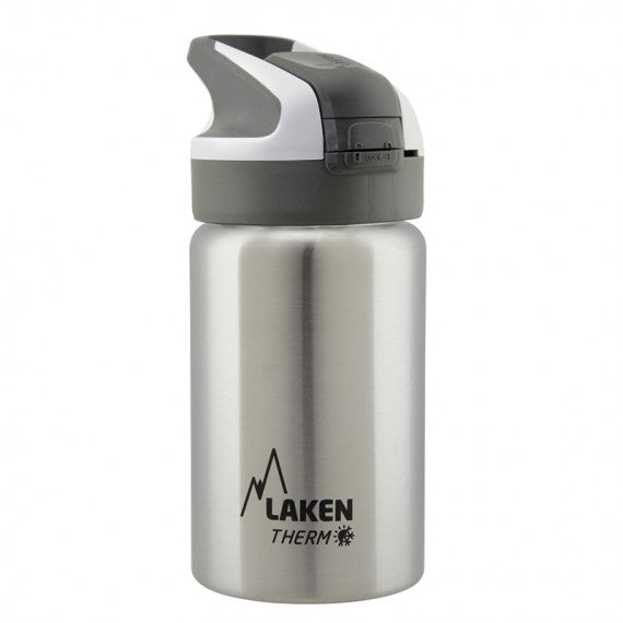 בקבוק שתיה לאקן תרמו סאמיט ספורט עם פקק קשית 350-1000 מ"ל קטן בצבעכסף