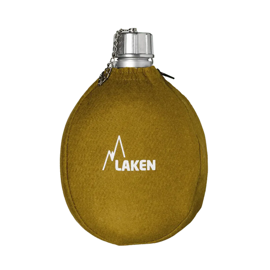 מימיית אלומיניום קלאסית 1 ליטר עם כיסוי לבד - Laken Classic