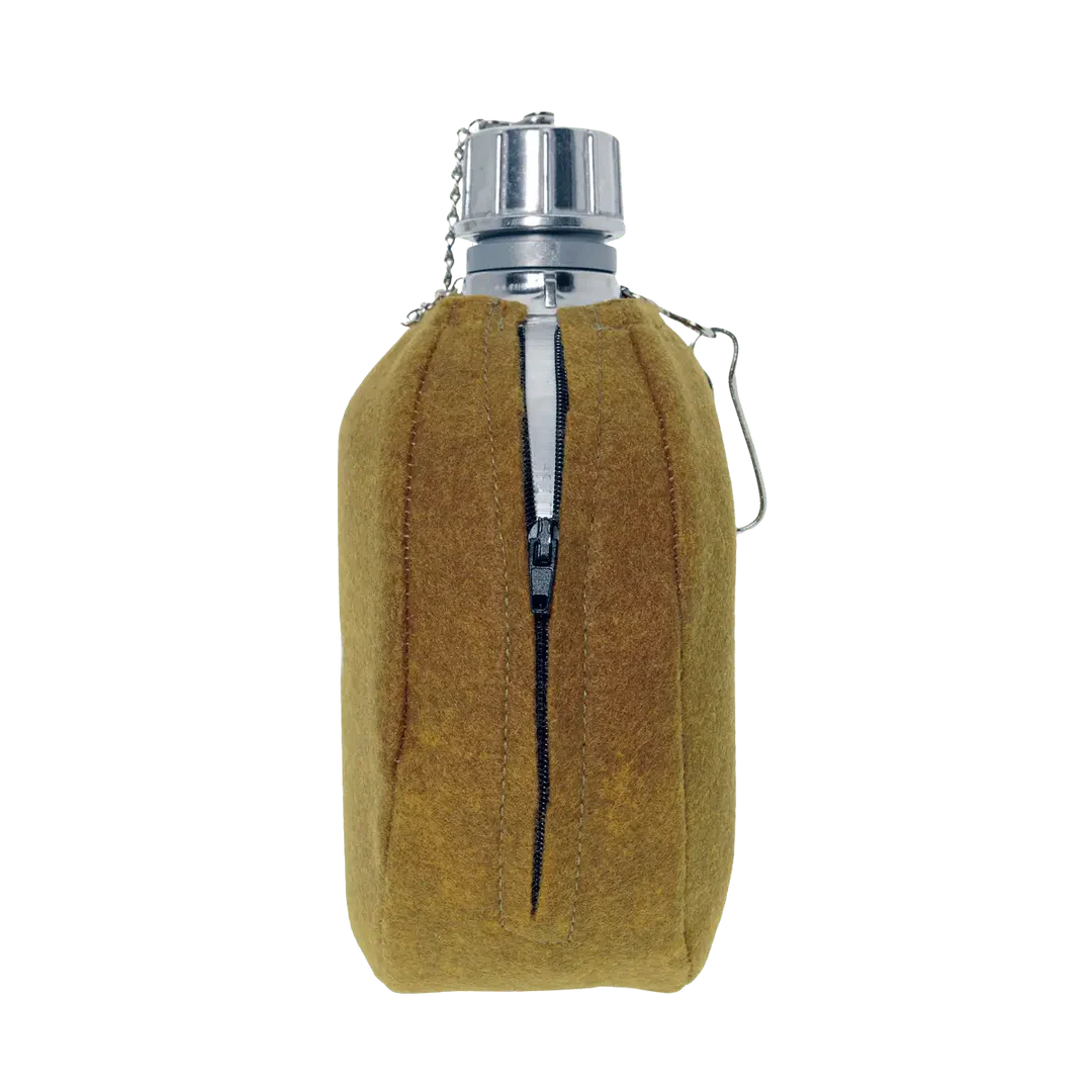 מימיית אלומיניום קלאסית 1 ליטר עם כיסוי לבד - Laken Classic