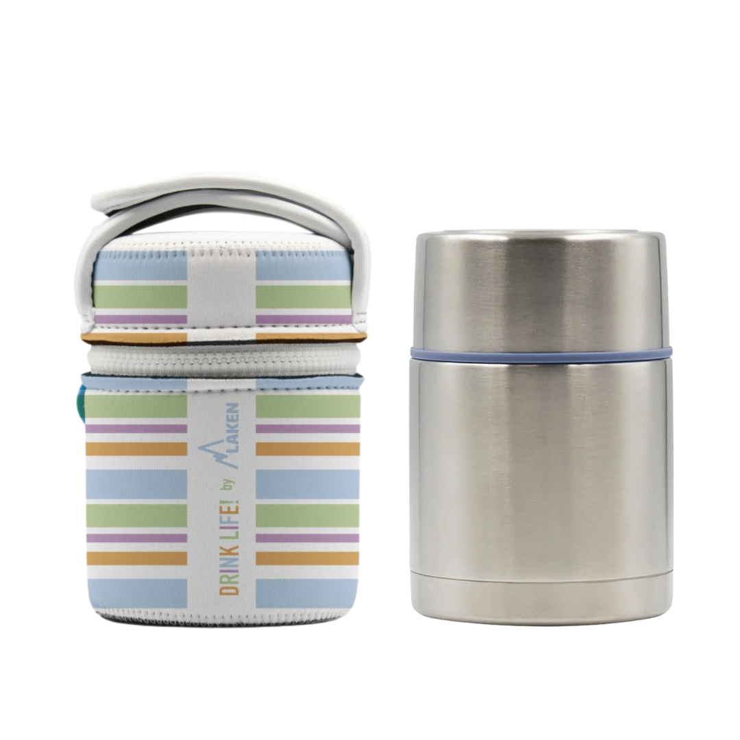 תרמוס מזון נירוסטה שומר חום לאקן עם מידנית - 500 מ״ל