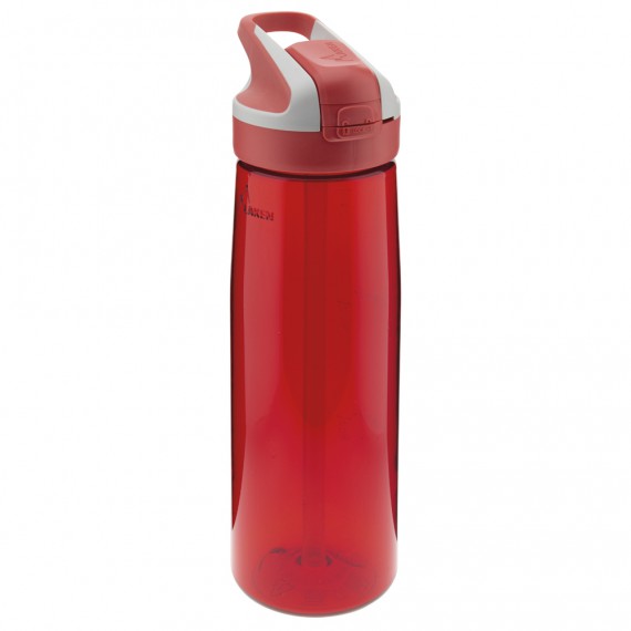 בקבוק שתיה לאקן טריטן 750 מ"ל, עם פקק ספורט קשית ננעל בצבע אדום