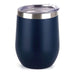 כוס שתיה תרמית TAFUCO, דופן כפולה מנירוסטה 304 עם וואקום ומכסה שקוף ואטום - 350 מל' בצבע כחול כהה