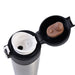 כוס תרמית לקפה ותה TAFUCO 420-500 מל' מצולם מעלמעלה עם מכסה פתוח