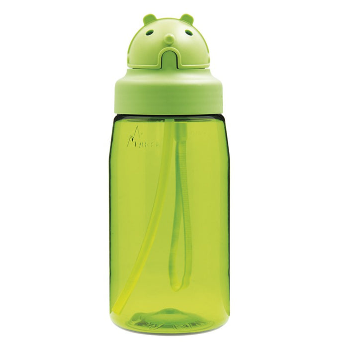 בקבוק שתיה עם קשית לילדים לאקן OBY עשוי טריטן, 450 מ"ל,  בצבע ירוק