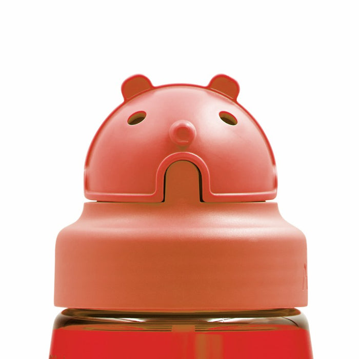 פקק קשית לילדים דגם OBY (מתאים לבקבוקי טריטן לילדים) בצבע אדום