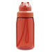 בקבוק שתיה עם קשית לילדים לאקן OBY עשוי טריטן, 450 מ"ל,  בצבע אדום