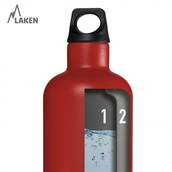 בקבוק שתיה לאקן תרמו פוטורה 350-750 מ"ל בצבע אדום
